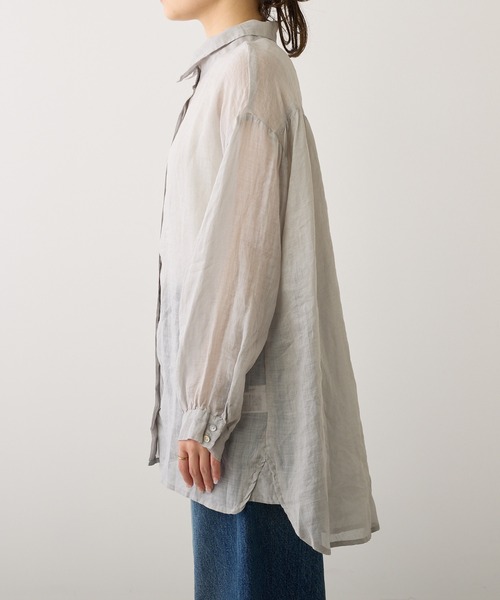 PUAL CE CIN(ピュアルセシン)の「【Du noir】ラミー前開きブラウス(シャツ/ブラウス・レディース・オフホワイト/ブルー/ブラック/ライトグレー・FREE)」の17枚目の写真