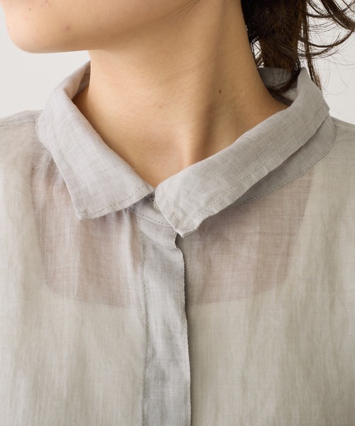 PUAL CE CIN(ピュアルセシン)の「【Du noir】ラミー前開きブラウス(シャツ/ブラウス・レディース・オフホワイト/ブルー/ブラック/ライトグレー・FREE)」の19枚目の写真