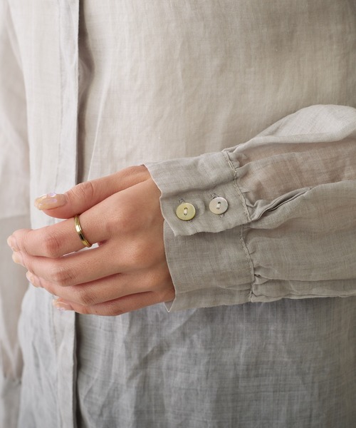 PUAL CE CIN(ピュアルセシン)の「【Du noir】ラミー前開きブラウス(シャツ/ブラウス・レディース・オフホワイト/ブルー/ブラック/ライトグレー・FREE)」の20枚目の写真