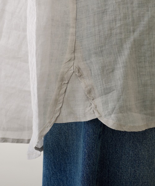 PUAL CE CIN(ピュアルセシン)の「【Du noir】ラミー前開きブラウス(シャツ/ブラウス・レディース・オフホワイト/ブルー/ブラック/ライトグレー・FREE)」の21枚目の写真