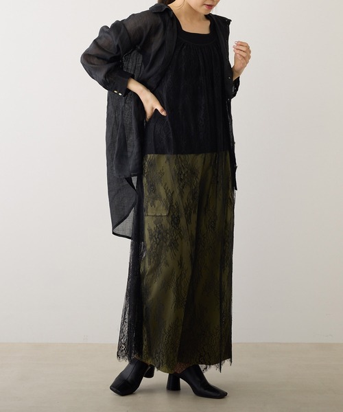 PUAL CE CIN(ピュアルセシン)の「【Du noir】ラミー前開きブラウス(シャツ/ブラウス・レディース・オフホワイト/ブルー/ブラック/ライトグレー・FREE)」の14枚目の写真