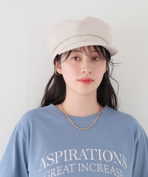 B.C STOCK（ベーセーストック）の「リコマリーヌキャップ（キャスケット・レディース・アイボリー/ブラック・FREE）」の14枚目の写真