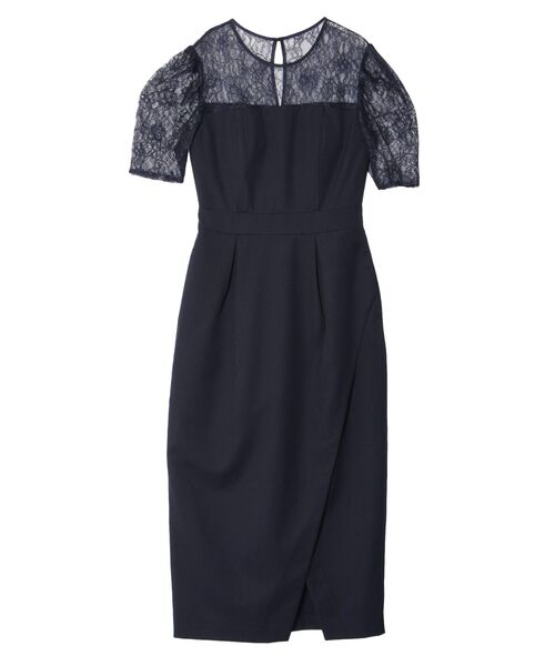 LAGUNAMOON(ラグナムーン)の「【WEB限定】LADYハーフスリーブレースカッティングドレス(ドレス・レディース・ブラック/ネイビー・SMALL/MEDIUM)」の19枚目の写真