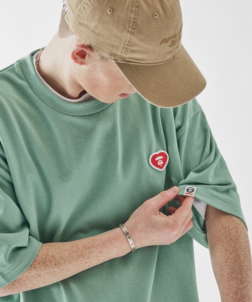 AAPE BY A BATHING APE（エーエイプバイアベイシングエイプ）の「AAPE NOW HEART FACE TEE（Tシャツ/カットソー・メンズ・ライトピンク/グリーン系その他5/ホワイト/ブラック・LARGE/X-LARGE/MEDIUM/SMALL）」の20枚目の写真