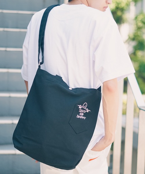 THRASHER（スラッシャー）の「CANVAS Tote Shoulder Bag M/スラッシャーキャンバストートバッグ（トートバッグ・メンズ・ホワイト/ブラック/グレー/ベージュ/ホワイト系その他/ブラック系その他/ホワイト系その他2/ブラック系その他2・FREE）」の17枚目の写真