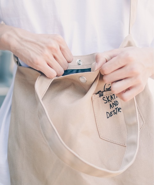 THRASHER（スラッシャー）の「CANVAS Tote Shoulder Bag M/スラッシャーキャンバストートバッグ（トートバッグ・メンズ・ホワイト/ブラック/グレー/ベージュ/ホワイト系その他/ブラック系その他/ホワイト系その他2/ブラック系その他2・FREE）」の16枚目の写真