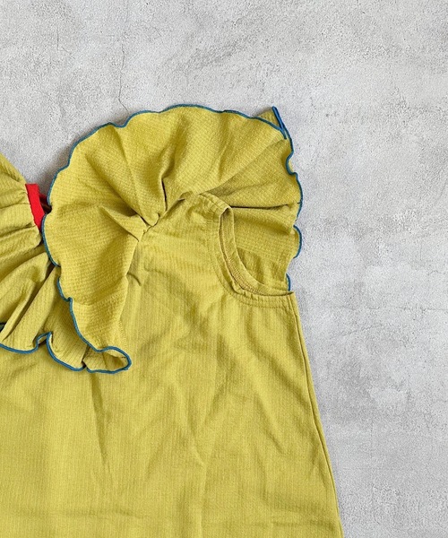 CALMIA（カルミア）の「２WAYフリルカットソー(90～150cm)（Tシャツ/カットソー・キッズ・ピンク/チャコール/イエロー・90/100/110/120/130/140/150）」の11枚目の写真