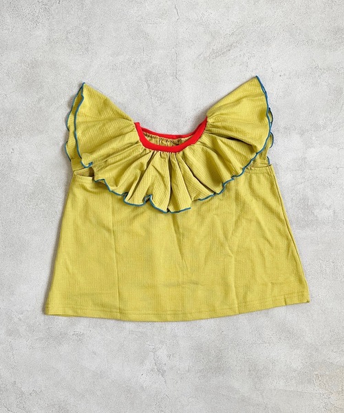 CALMIA（カルミア）の「２WAYフリルカットソー(90～150cm)（Tシャツ/カットソー・キッズ・ピンク/チャコール/イエロー・90/100/110/120/130/140/150）」の10枚目の写真