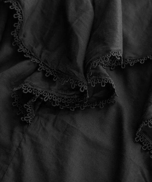 ROPE' PICNIC（ロペピクニック）の「【emur/エミュール】洗える/ラッフルカラーブラウス（シャツ/ブラウス・レディース・ホワイト/ブラック・38）」の18枚目の写真