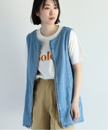 cepo | ロングデニムベスト ２WAY セットアップ可能(ベスト)