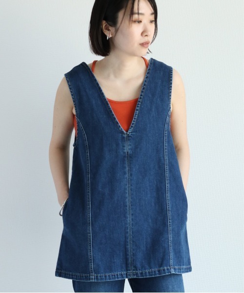 cepo（セポ）の「ロングデニムベスト ２WAY セットアップ可能（ベスト・レディース・ブルー系2/ブルー系3・M）」の3枚目の写真