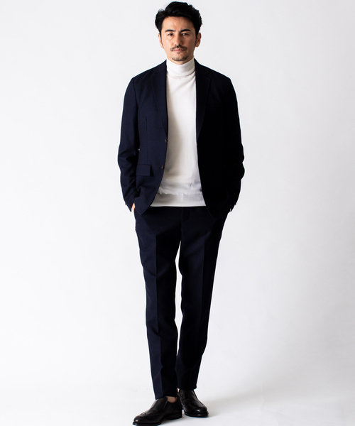DESIGNWORKS(デザインワークス)の「ハニカムコーデュラーウールストレッチ パンツ(スラックス・メンズ・ネイビー/グレー・46/44)」の14枚目の写真