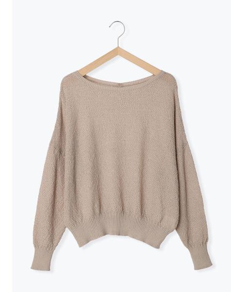 Samansa Mos2 blue（サマンサモスモスブルー）の「◎シアーニットプルオーバー（ニット/セーター・レディース・キナリ/ブラック/ライトベージュ・F）」の13枚目の写真