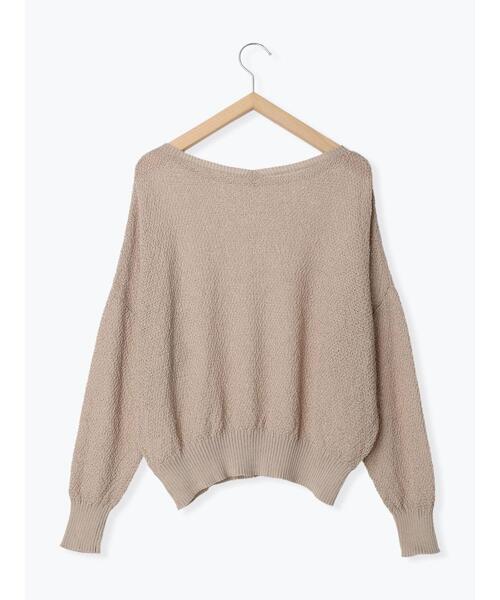 Samansa Mos2 blue（サマンサモスモスブルー）の「◎シアーニットプルオーバー（ニット/セーター・レディース・キナリ/ブラック/ライトベージュ・F）」の14枚目の写真