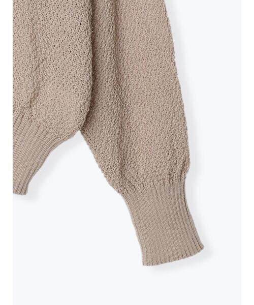 Samansa Mos2 blue（サマンサモスモスブルー）の「◎シアーニットプルオーバー（ニット/セーター・レディース・キナリ/ブラック/ライトベージュ・F）」の16枚目の写真