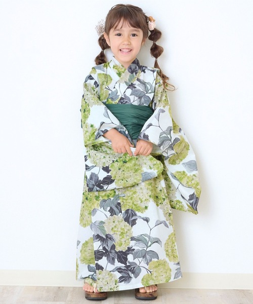 リンクコーデ】簡単着付け 浴衣 4点セット [接触冷感加工]（浴衣