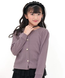 Bee des Bee（ビーデスビー）の「模様編み風カーディガン（カーディガン/ボレロ）」