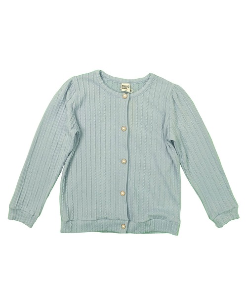 Bee des Bee（ビーデスビー）の「模様編み風カーディガン（カーディガン/ボレロ・キッズ・ブラック/ピンク/アイボリー/ライトピンク/チャコール/モカ/ライトブルー/ブラウン/アイボリー系/グレー/パープル・100cm/110cm/120cm/130cm/140cm/150cm）」の19枚目の写真