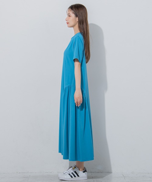 VICKY（ビッキー）の「【すっぽり楽ちん】カットギャザー切替フレアワンピース《洗濯機で洗える》（ワンピース・レディース・ベージュ/ブラック/ブルー・M）」の12枚目の写真