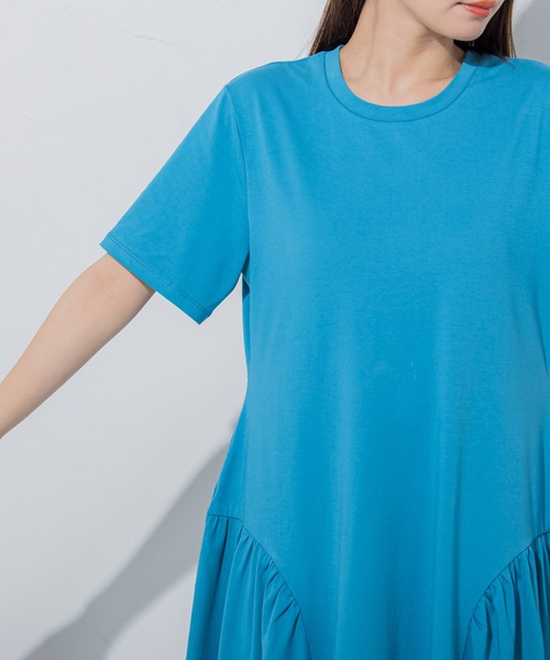 VICKY（ビッキー）の「【すっぽり楽ちん】カットギャザー切替フレアワンピース《洗濯機で洗える》（ワンピース・レディース・ベージュ/ブラック/ブルー・M）」の15枚目の写真