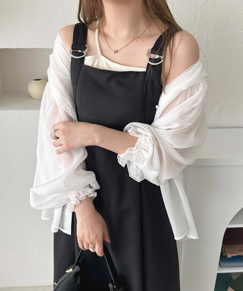 apres jour(アプレジュール)の「ベルトジャンスカ【ZOZOTOWN限定アイテム】(ジャンパースカート・レディース・ブラック/オフホワイト/ブルー/ネイビー・X-LARGE/フリー)」の16枚目の写真
