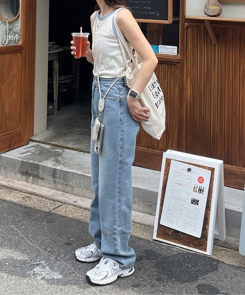 LE MORE（リモア）の「配色ボートネックノースリーブTEE（タンクトップ・レディース・アイボリー/ブラック・FREE）」の14枚目の写真