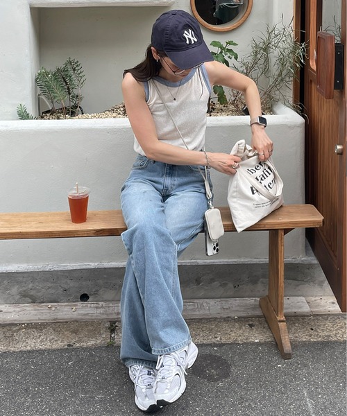 LE MORE（リモア）の「配色ボートネックノースリーブTEE（タンクトップ・レディース・アイボリー/ブラック・FREE）」の19枚目の写真