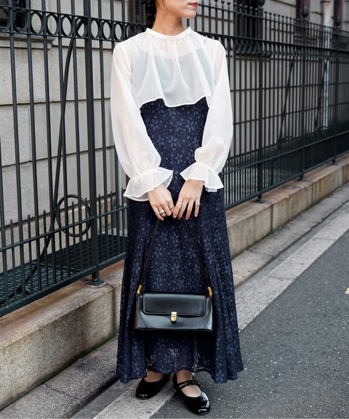 CPCM(シーピーシーエム)の「【オケージョン】ボレロ付きレースキャミワンピース(ドレス・レディース・ブラック/ネイビー・FREE)」の18枚目の写真