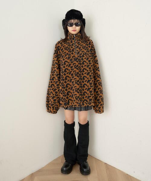 WC(ダブル シー)の「レオパードビッグフリース(スウェット・レディース・ベージュ/ブラウン・FREE)」の18枚目の写真