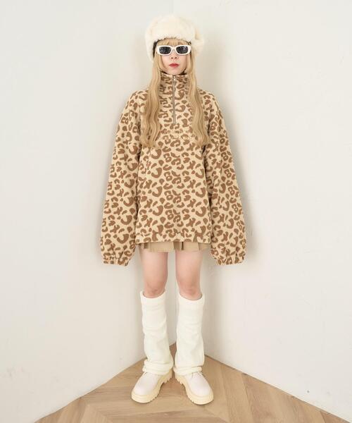 WC(ダブル シー)の「レオパードビッグフリース(スウェット・レディース・ベージュ/ブラウン・FREE)」の19枚目の写真