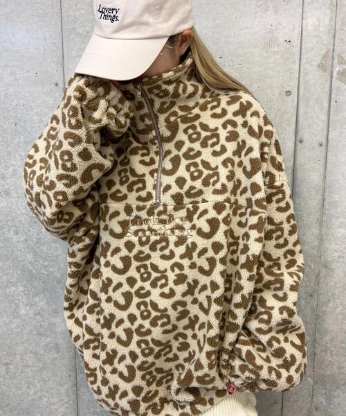 WC(ダブル シー)の「レオパードビッグフリース(スウェット・レディース・ベージュ/ブラウン・FREE)」の10枚目の写真