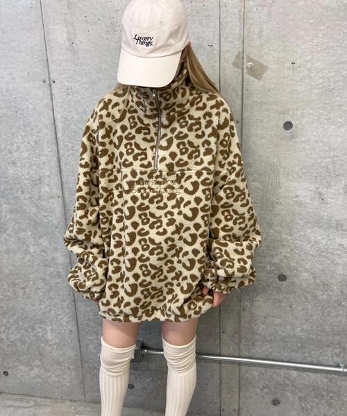 WC(ダブル シー)の「レオパードビッグフリース(スウェット・レディース・ベージュ/ブラウン・FREE)」の15枚目の写真