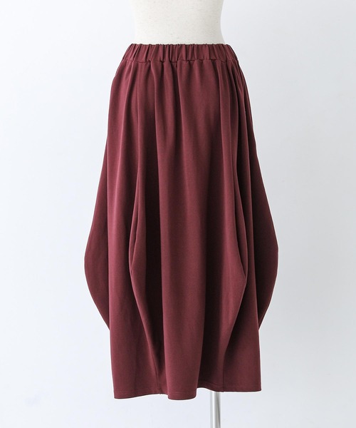 n'OrLABEL（ノアールレーベル）の「『変形コクーンカットソースカート』（スカート・レディース・ボルドー/ブラック/杢グレー・FREE）」の21枚目の写真