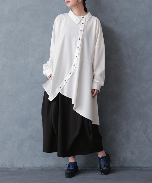 n'OrLABEL（ノアールレーベル）の「『変形コクーンカットソースカート』（スカート・レディース・ボルドー/ブラック/杢グレー・FREE）」の8枚目の写真