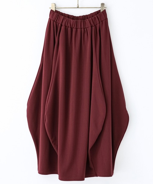 n'OrLABEL（ノアールレーベル）の「『変形コクーンカットソースカート』（スカート・レディース・ボルドー/ブラック/杢グレー・FREE）」の9枚目の写真