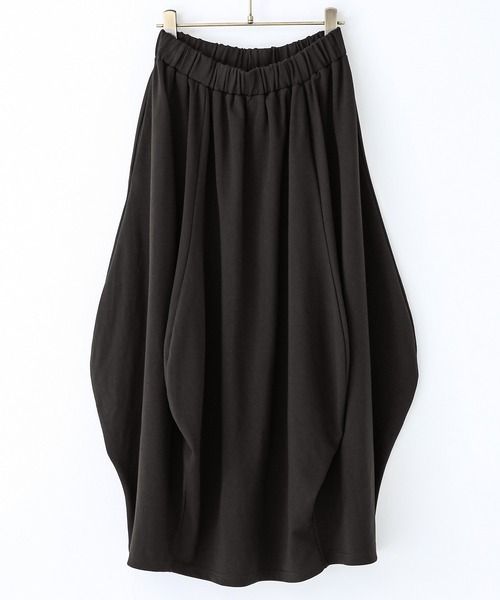 n'OrLABEL（ノアールレーベル）の「『変形コクーンカットソースカート』（スカート・レディース・ボルドー/ブラック/杢グレー・FREE）」の11枚目の写真