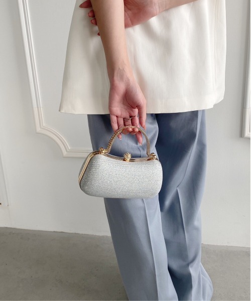 thank U more（サンキューモア）の「２WAY グリッターラメクラッチバッグ（クラッチバッグ・レディース・ブラック/ピンク/シルバー/ベージュ・FREE）」の4枚目の写真
