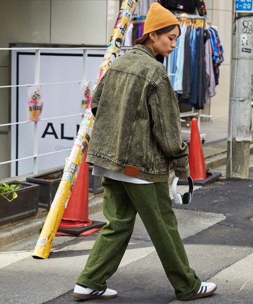 MONO-MART(モノマート)の「【retock's】ビッグシルエット ヴィンテージライクオーバーダイデニムジャケット(デニムジャケット・メンズ・ブラウン/インディゴブルー/ブラック・L/M)」の18枚目の写真