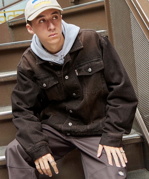 MONO-MART(モノマート)の「【retock's】ビッグシルエット ヴィンテージライクオーバーダイデニムジャケット(デニムジャケット・メンズ・ブラウン/インディゴブルー/ブラック・L/M)」の19枚目の写真