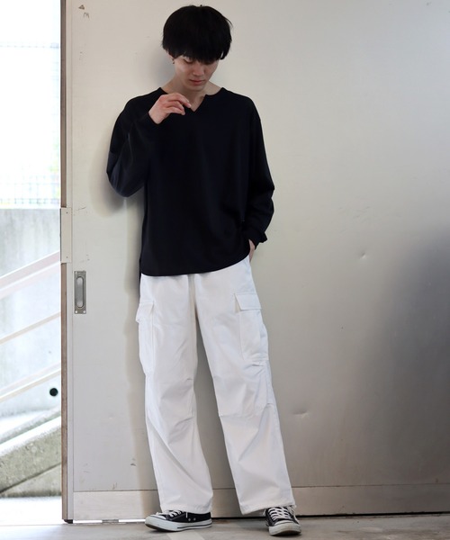 SITRY(シトリー)の「Twill wide cargo pants/ツイル ワイド カーゴパンツ(カーゴパンツ・メンズ・カーキ/ブラック/オフホワイト・LL/M/L)」の15枚目の写真