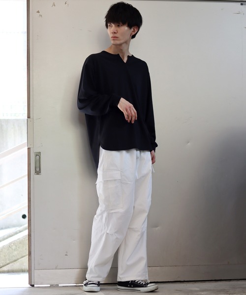 SITRY(シトリー)の「Twill wide cargo pants/ツイル ワイド カーゴパンツ(カーゴパンツ・メンズ・カーキ/ブラック/オフホワイト・LL/M/L)」の19枚目の写真