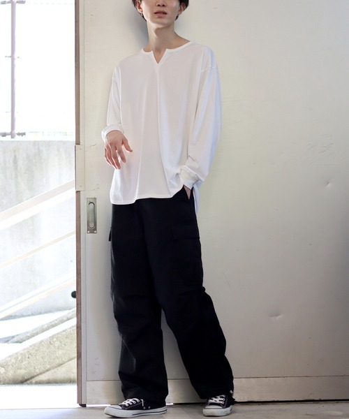 SITRY(シトリー)の「Twill wide cargo pants/ツイル ワイド カーゴパンツ(カーゴパンツ・メンズ・カーキ/ブラック/オフホワイト・LL/M/L)」の16枚目の写真