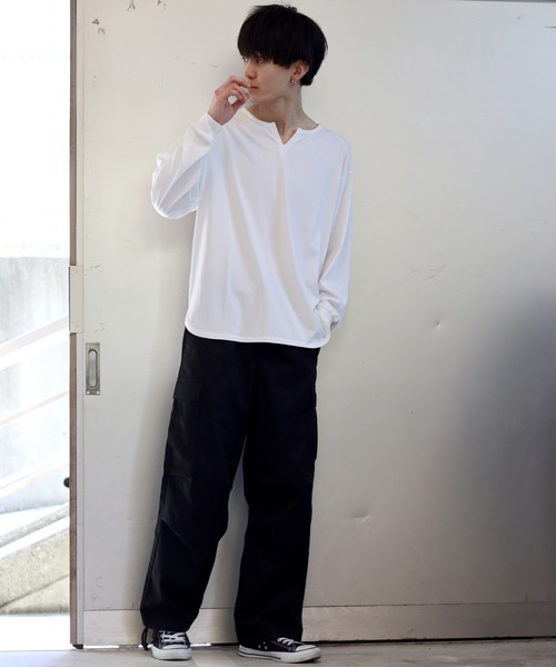 SITRY(シトリー)の「Twill wide cargo pants/ツイル ワイド カーゴパンツ(カーゴパンツ・メンズ・カーキ/ブラック/オフホワイト・LL/M/L)」の20枚目の写真