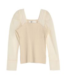 LAGUNAMOON | ドッキングスクエアネックニットプルオーバー(ニット/セーター)