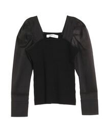 LAGUNAMOON | ドッキングスクエアネックニットプルオーバー(ニット/セーター)