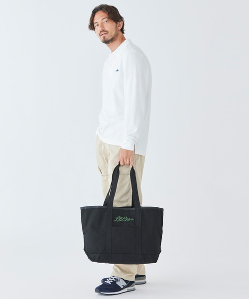 L.L.Bean（エルエルビーン）の「グローサリー・トート・ウィズ・ロング・ハンドル（トートバッグ・レディース・ダークオリーブ/アイボリー/ブラック・ONE SIZE）」の19枚目の写真