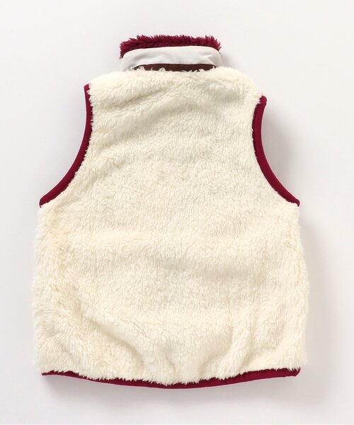 apres les cours(アプレレクール)の「【ユニセックス】バイカラーファーフリースベスト(ダウンベスト・キッズ・レッド/ベージュ/ピンク・90/130/110)」の10枚目の写真