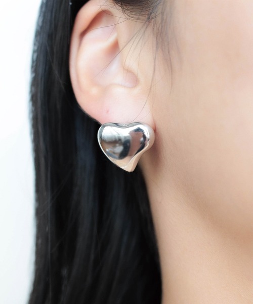 ebine(エビネ)の「金属アレルギー対応/Irregular Heart Piece/ サージカルステンレス/ピアス(ピアス(両耳用)・レディース・ゴールド/シルバー・FREE)」の8枚目の写真
