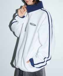 ハーフジップ」に該当するホワイト/白色系のファッション通販