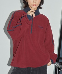 ハーフジップ」に該当するレッド/赤色系のメンズファッション